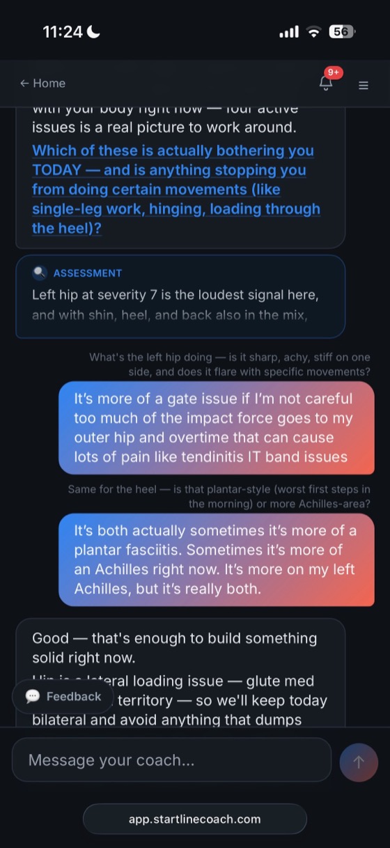 Chatting with the coach
